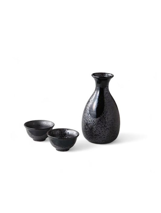 Sake Set - Oribe Crystal Black