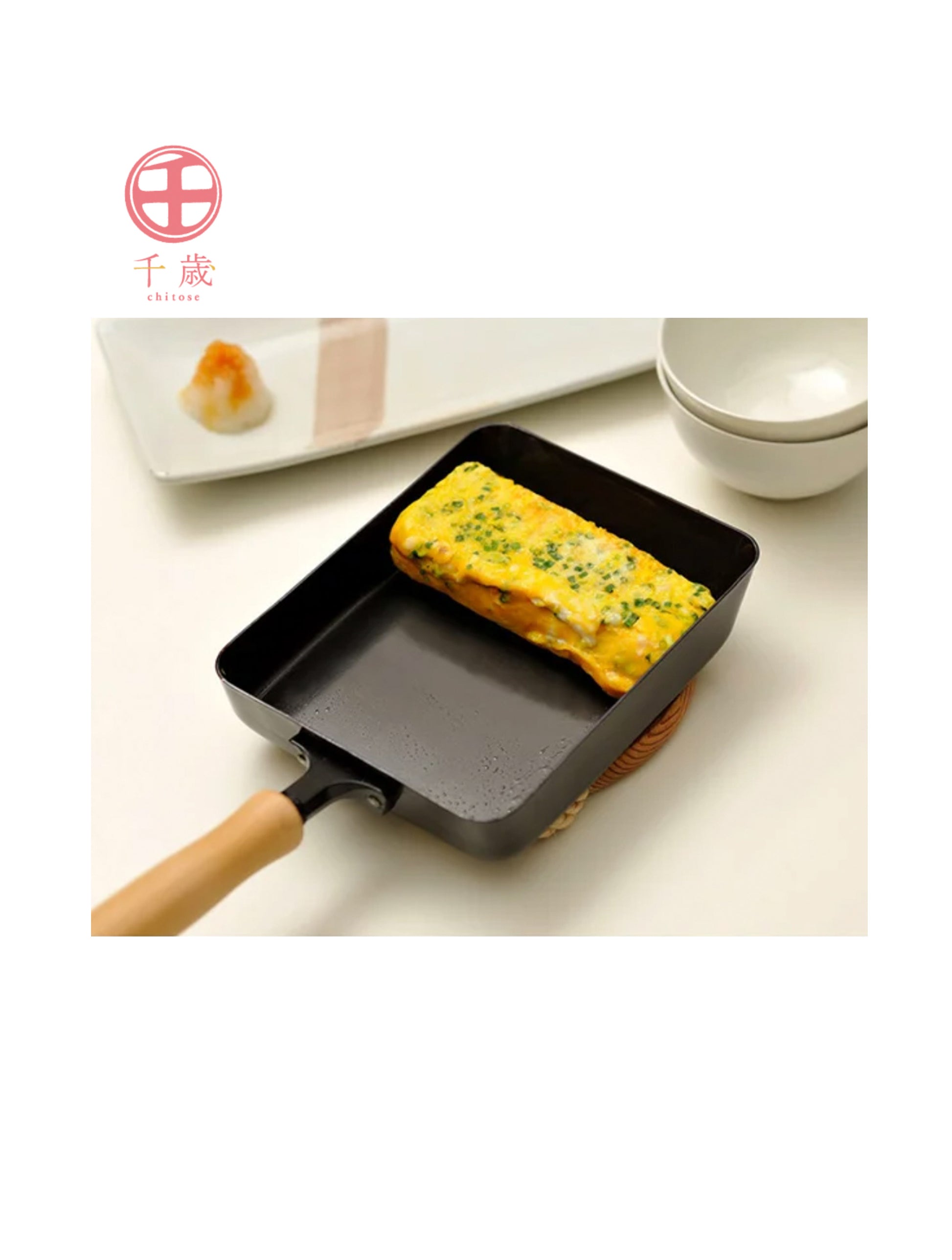 Chitose - Japanese Tamagoyaki Pan, Egg Omelette Pan 14 x 18cm – WISTOS  Australia